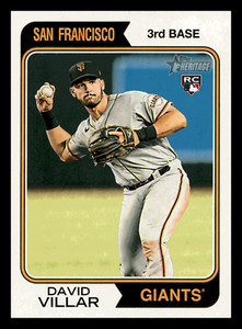 David Villar 2023 Topps Heritage #129 RC Rookie Centered Mint
