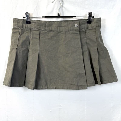 Falda Plisada Diseño Asos Mujer 10 Caqui Algodón Mini Academia Escuela Niña Retro Foto 1 de 4