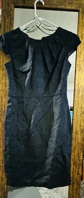Lindo Vestido de Coquetel Vintage Chetta B Tamanho 4 Preto Estilo Anos 50 - Imagem 1 de 4