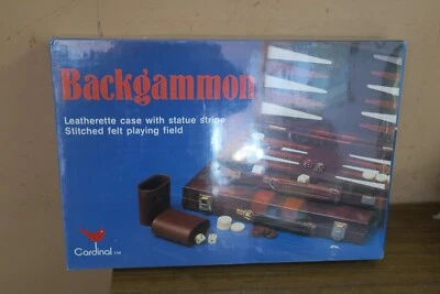 Vintage NIB Cardinal Backgammon Leatherette Case New Factory Sealed - Image 1 of 2