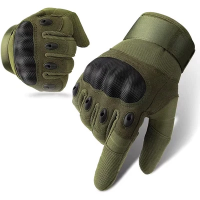 Guantes tácticos de combate de tiro camuflaje transpirables pantalla táctil guantes de dedo completo Foto 1 de 4