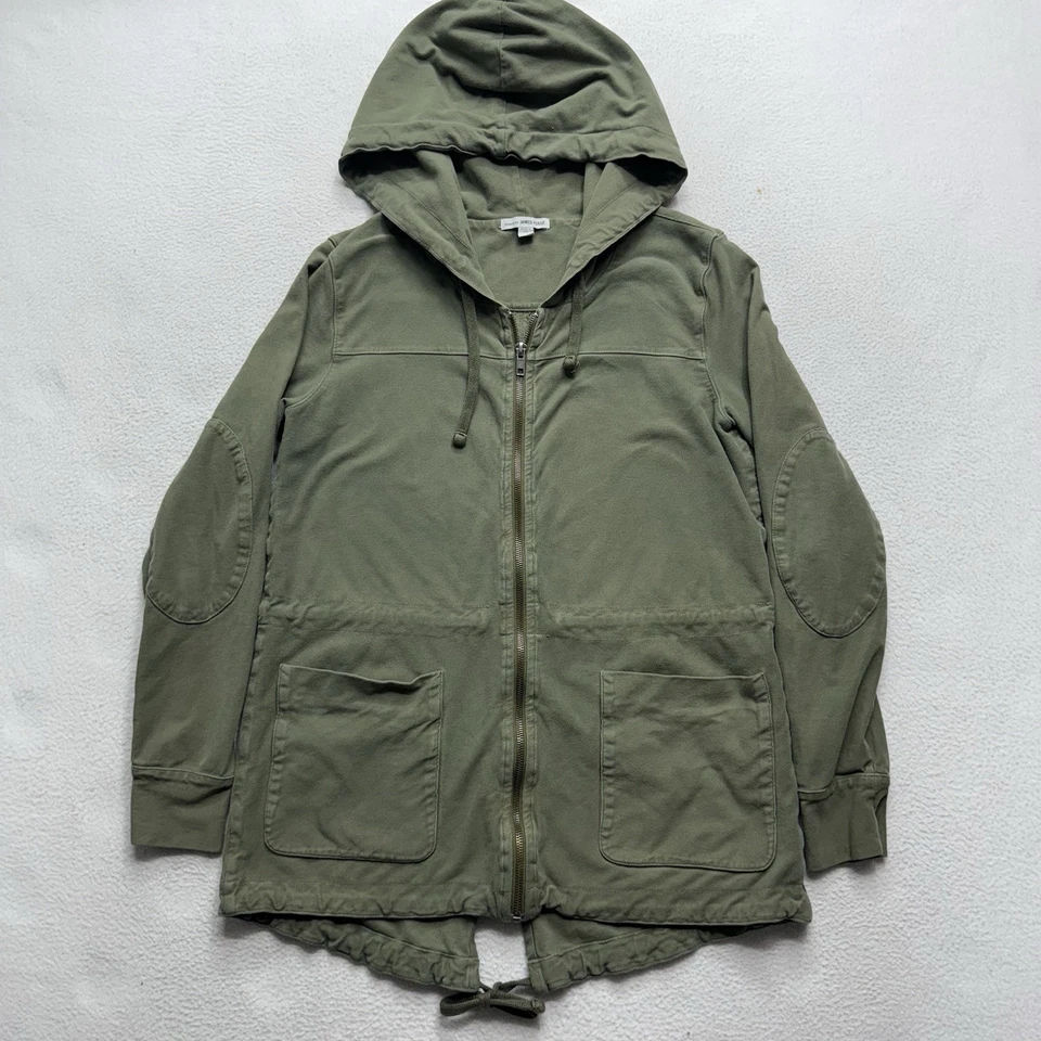 $395 JAMES PERSE CHAQUETA PARKA ANORAK CON CAPUCHA ABRIGO VERDE OLIVA MILITAR TALLA 1 Foto 1 de 4