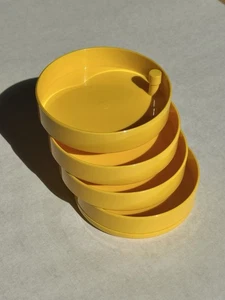 Vintage Interdesign Swivel Organizer Yellow Desk Organizer No Lid - Picture 1 of 3