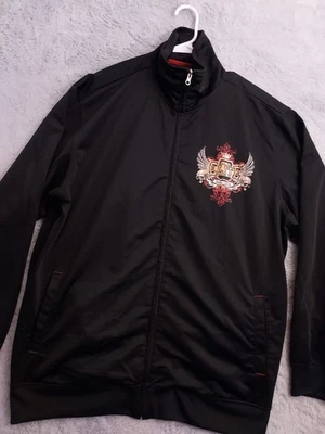 MMA Elite Jacket Mens Large Full Zip Pockets Graphic Print Skull Grunge Metal L - Image 1 of 4