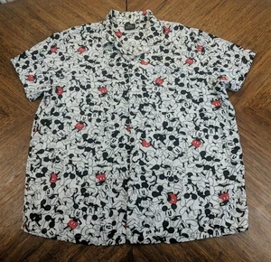 Disney Shirt Men's XL Mickey Mouse All Over Print Button Up AOP Magic Kingdom - Picture 1 of 11