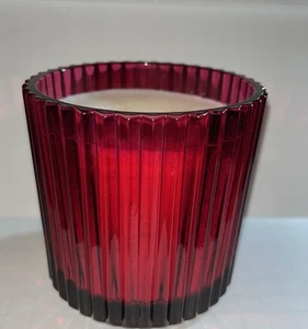 Retired PartyLite 2-Wick Red round Glass 4"x4" Bayberry Candle G15774 - new - Picture 1 of 5