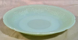 Vtg Fire King Green Glass Jadeite Saucer Alice Pattern 6" Plate Replacement EUC - Picture 1 of 4