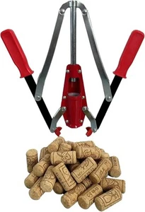 Wine Bottle Double Lever Hand Corker,manual wine bottle sealing Red - Picture 1 of 5