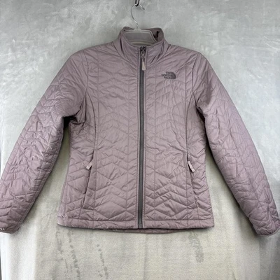 Chaqueta ThermoBall The North Face para mujer pequeña púrpura acolchada aislada cremallera completa Foto 1 de 4