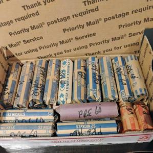 Lot of 28 Rolls of pre 1960 Nickels, Bonus of 2 Rolls of Copper pennies - Picture 1 of 1