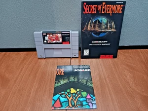 Secret of Evermore SNES Super Nintendo Auténtico Probado Manual y Póster - Imagen 1 de 13