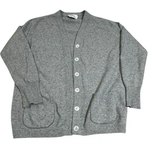 Vintage Dalton 100% Virgin Cashmere Damen Grau Strickjacke Langarm Pullover 38 - Bild 1 von 8
