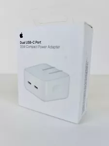 Véritable Apple Adaptateur Secteur 35W Port USB-C - Blanc - MNWM3AM/A - Boîte Ouverte - Photo 1 sur 4