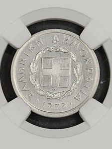1978 Griechenland 10 Lepta NGC MS65 Aluminium KM#113 - Bild 1 von 4