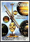 Gwinea niestemplowane MNH Galileo Galilei Włochy Astronomia Teleskop Technika Planeta