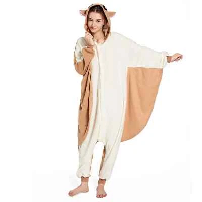 Flying Squirrel One-piece Pajama Adult Unisex Christmas Parties Cosplay Costume — 第 1/4 张图片