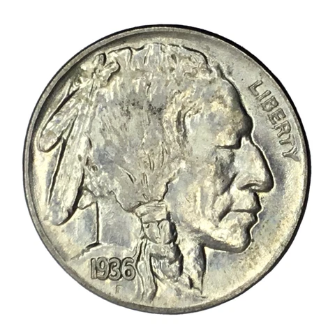 1936 5C Buffalo Nickel BU # Cover