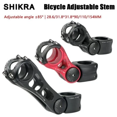 MTB Bicycle Handlebar Stem Road Mountain Bike 90/110/145mm Rod Adjustable Stems - Image 1 of 4