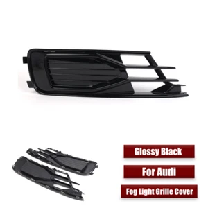 Cubierta de rejilla antiniebla parachoques delantero derecho negro brillante para Audi A6 C7 - Imagen 1 de 4