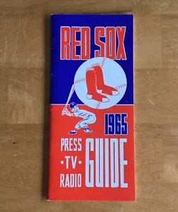 Boston Red Sox 1965 Press TV Radio Guide Vintage MLB Yearbook Rare No Spiral - Picture 1 of 2