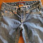 Womens Jrs Jeans White Stitching Billy 25 Xs Rare Low Rise Bootcut Domaine Y2k