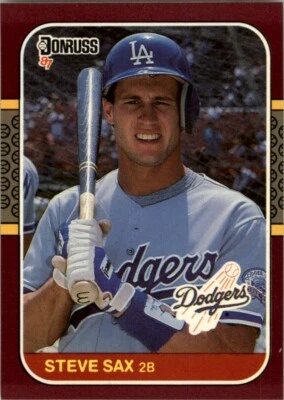 1987 Donruss Opening Day Steve Sax #85 - Image 1 of 2