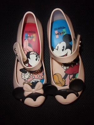Мини Melissa девочки размер 11 Микки/Минни-Маус Мэри Джейн туфли размер 11 - Изображение 1 из 4