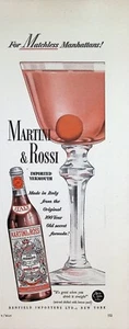 VINTAGE 1950s Print Ad ~ Martini & Rossi Imported Vermouth ~ Made in Italy... - Picture 1 of 1