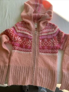 Limited Too Little Girl Size 7 Hoodie Long Sleeve Sweater Zip Front Multi-Pink - Picture 1 of 8