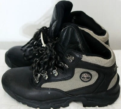 Timberland Black Gray Performance ACT Hiking Boots Boys 6M Mid Top Lace up  - Image 1 of 4