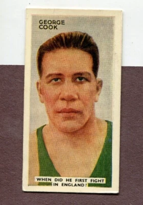 1935 Godfrey Phillips Cigarettes In The Public Eye #4 George Cook Boxer - Image 1 of 2