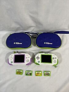 Leapfrog Leapster Explorer Learning Game Systems with 4 Games and Carry Cases