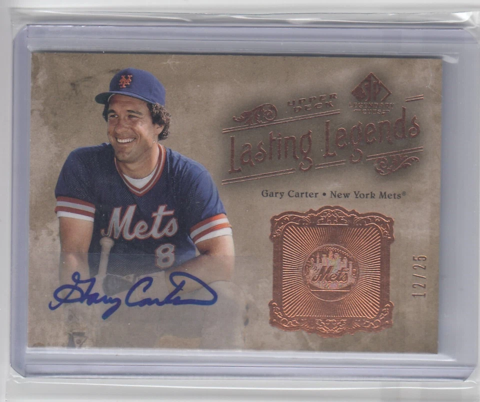 2005 年加里·卡特 SP 传奇剪辑持久传奇签名 /25 - GC 纽约大都会队 — 第 1/1 张图片