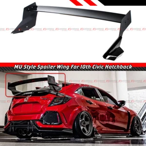 FOR 2017-2021 CIVIC FK7 FK4 FK8 5DR HATCHBACK GLOSS BLACK M STYLE SPOILER WING - Picture 1 of 8