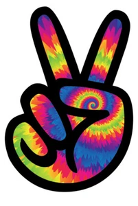 Peace Sign #2- T Shirt Iron On Transfer - Tie Dye - Picture 1 of 1