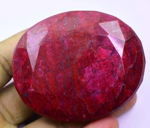 774.5 CT Natural Huge Red Ruby Certified Earth-Mined Oval Cut Loose Gemstone - Picture 1 of 6