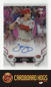 2019 Topps High Tek #HTA-SKI Scott Kingery Phillies Pink 70/75 AU Auto - Picture 1 of 2