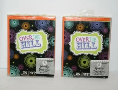 Over the Hill 30 Happy Birthday Party 16 Invitation Envelope Spiral Amscan 2 pk - Image 1 of 4