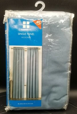 Essential Home Blue Microfiber Single (1) One Panel  40 x 84" - Image 1 of 4