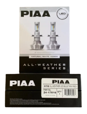 PIAA All Weather LED Headlight Bulbs NEW H16 Natural White 4000K 24-17516 Bulb - Image 1 of 4