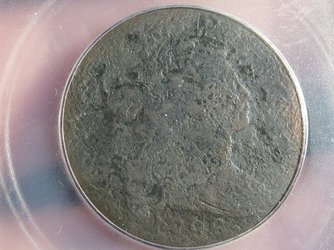 1796 Draped Bust Large Cent Penny- About Good Details Cover