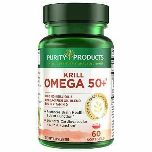 Purity Products Krill Omega 50+ Dietary Supplement (60 Softgels)