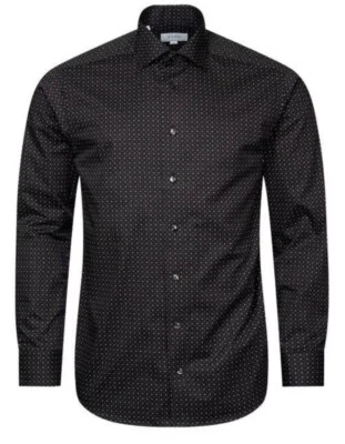 Camisa de vestir Eton para hombre de punto ajustada con estampado geométrico $295 Foto 1 de 4