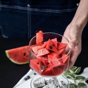 Ins Heat Resistant Small Fruits Dessert Bowl Simple Transparent Glass salad Bowl - Picture 1 of 6