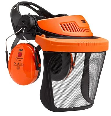 Peltor Gehör- Gesichtschutz Kombination 3M G500 Forstschutzhelm Schutzhelm Neu! - Bild 1 von 2