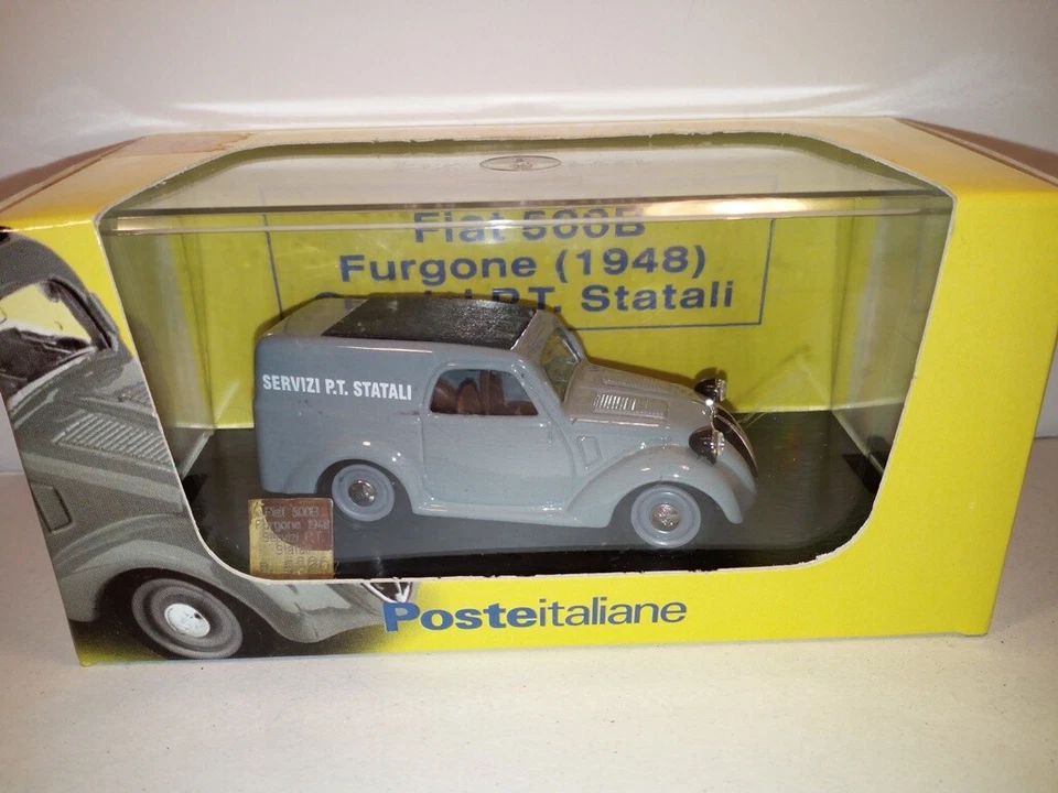 1:43 Fiat 500 Topolino A Van SERVIZI STATALI PT speciale Brumm Filatelia - Immagine 1 di 1