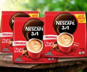 1 X Packs NESCAFE 3 in 1 Blend & Brew ORIGINAL Instant Coffee 25 Sticks Sachets