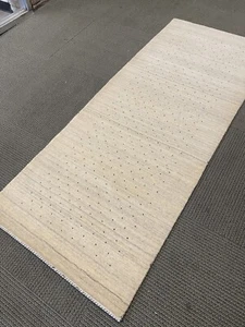 Stunning Tribal Rug Runner new carpet Gabbeh hand made Beige/ Woven 32” X 6’.6 - Picture 1 of 8