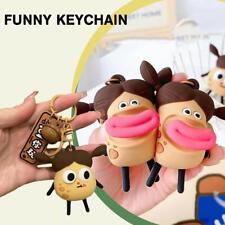 Funny Key Big Eyes Sausage Mouth Cute Ugly Stuff Keychain Pendant✨k A2X5