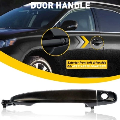 Manija de puerta para Toyota Camry 2007-2011 parte delantera izquierda plástico negro texturizado Foto 1 de 4